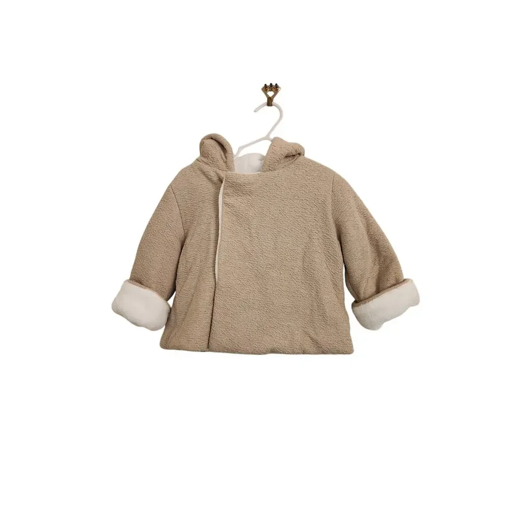 NWT First Impressions Unisex Faux Sherpa Lined Hooded Jacket 12 Months